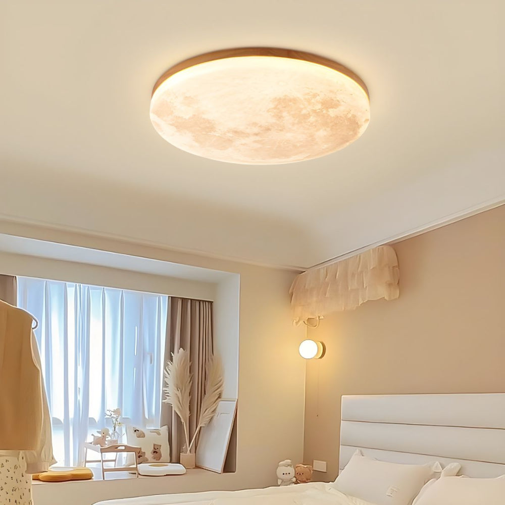 Lampa Sufitowa LED Moonlamp – Minimalistyczna Okrągła z Ciepłym Światłem