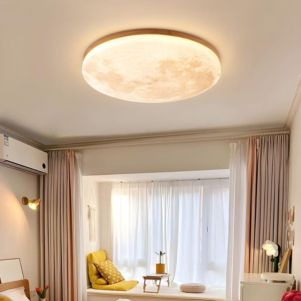 Lampa Sufitowa LED Moonlamp – Minimalistyczna Okrągła z Ciepłym Światłem