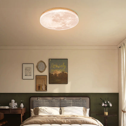 Lampa Sufitowa LED Moonlamp – Minimalistyczna Okrągła z Ciepłym Światłem