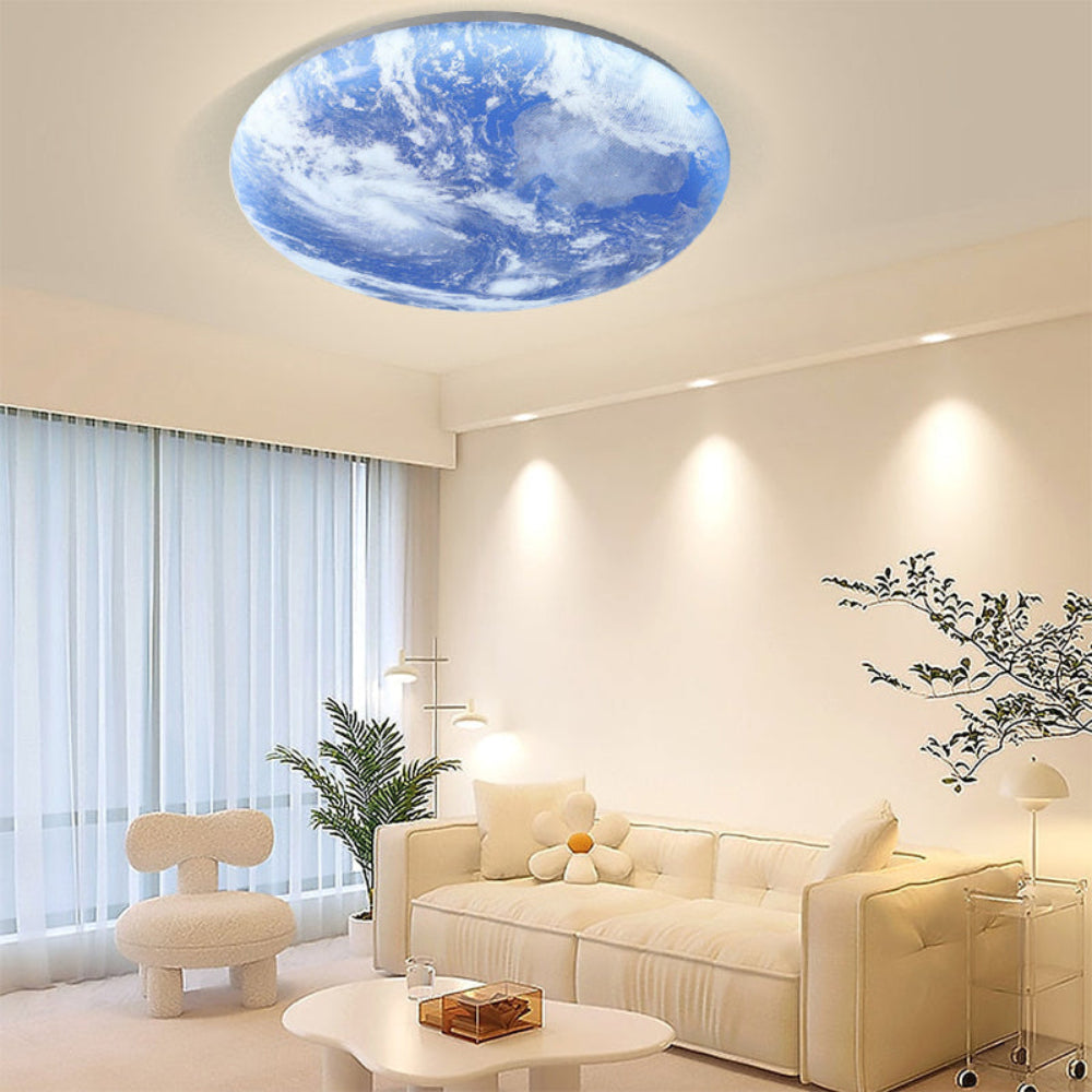 Lampa Sufitowa LED Moonlamp – Minimalistyczna Okrągła z Ciepłym Światłem