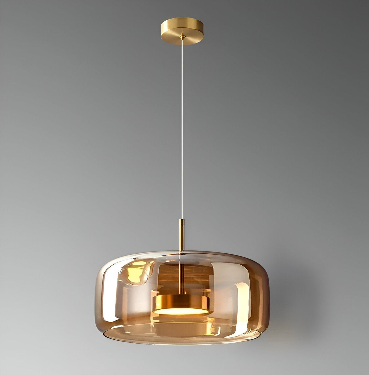Lampa Sufitowa LED Retro - Potrójny Szklany Klosz, Regulowana Barwa