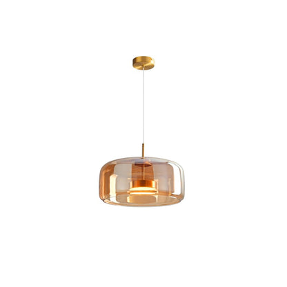 Lampa Sufitowa LED Retro - Potrójny Szklany Klosz, Regulowana Barwa