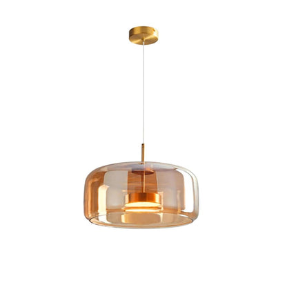 Lampa Sufitowa LED Retro - Potrójny Szklany Klosz, Regulowana Barwa