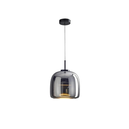 Lampa Sufitowa LED Retro - Potrójny Szklany Klosz, Regulowana Barwa