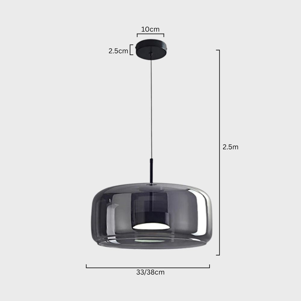 Lampa Sufitowa LED Retro - Potrójny Szklany Klosz, Regulowana Barwa