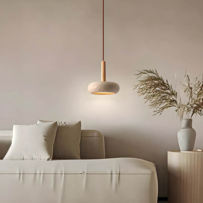 Lampa Sufitowa Trawertynowa – Ciepła Poświata dla Domu