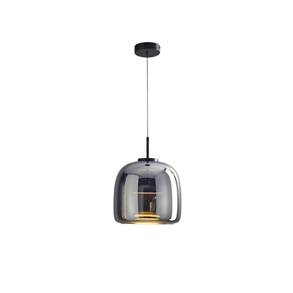 Lampa sufitowa w stylu retro z potrójnym kloszem szklanym i regulowanym oświetleniem LED