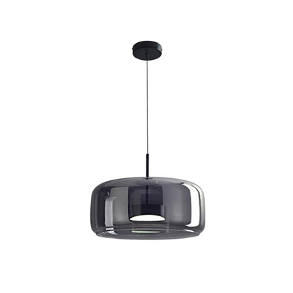 Lampa sufitowa w stylu retro z potrójnym kloszem szklanym i regulowanym oświetleniem LED