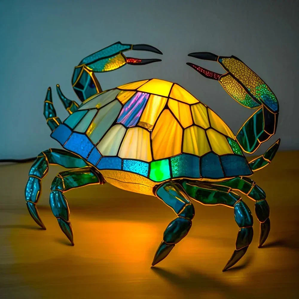 Lampa Sufitowa Witrażowa z Motywem Zwierzęcym dla Domu