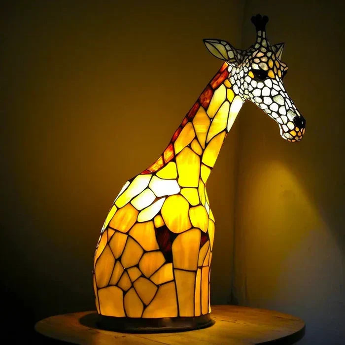 Lampa Sufitowa Witrażowa z Motywem Zwierzęcym dla Domu