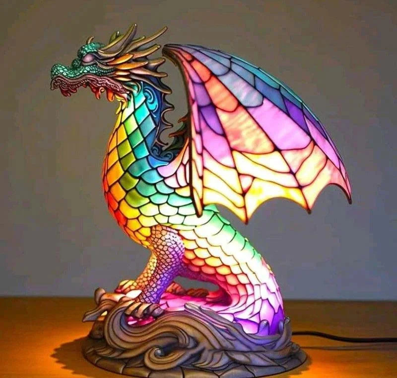 Lampa Sufitowa Witrażowa z Motywem Zwierzęcym dla Domu