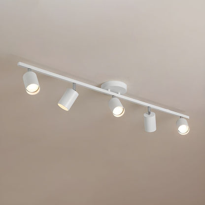 Lampa sufitowa z wieloma głowicami i regulowanymi reflektorami LED