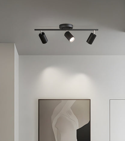 Lampa sufitowa z wieloma głowicami i regulowanymi reflektorami LED
