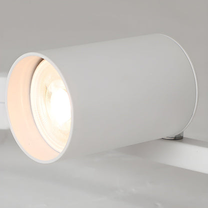 Lampa sufitowa z wieloma głowicami i regulowanymi reflektorami LED