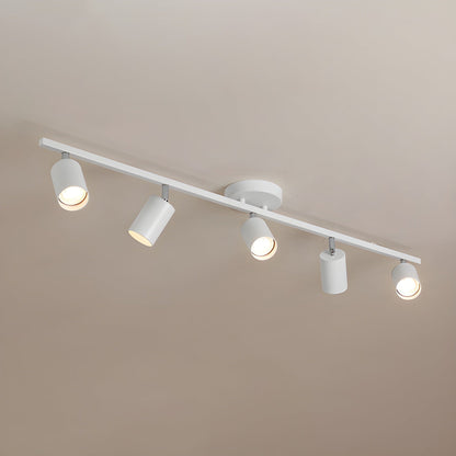 Lampa sufitowa z wieloma głowicami i regulowanymi reflektorami LED