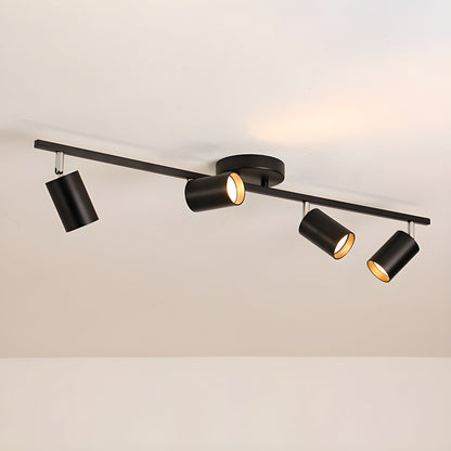 Lampa sufitowa z wieloma głowicami i regulowanymi reflektorami LED