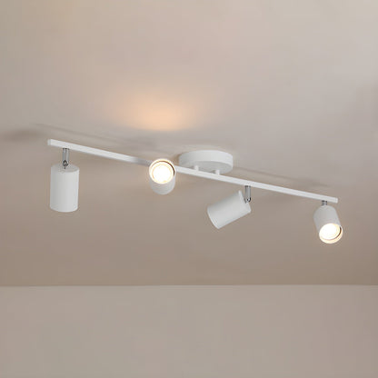 Lampa sufitowa z wieloma głowicami i regulowanymi reflektorami LED