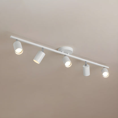 Lampa sufitowa z wieloma głowicami i regulowanymi reflektorami LED
