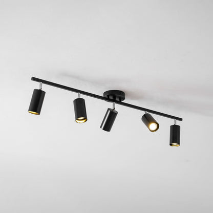 Lampa sufitowa z wieloma głowicami i regulowanymi reflektorami LED