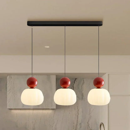 Lampa Wisząca Art Deco z Złotym Akcentem i Szklanym Kloszem