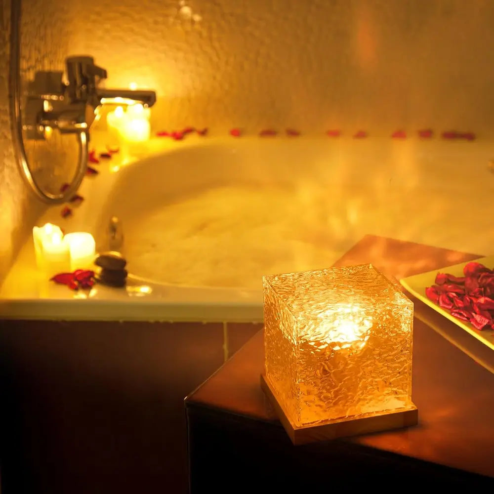 Lampka nocna kostka Efekt zorzy polarnej zmiana kolorów