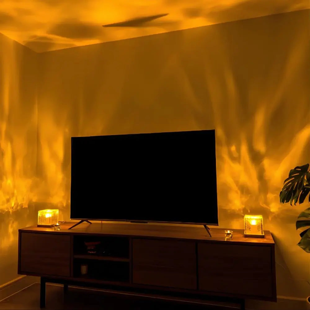 Lampka nocna kostka Efekt zorzy polarnej zmiana kolorów