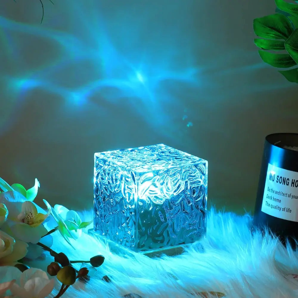 Lampka nocna kostka Efekt zorzy polarnej zmiana kolorów