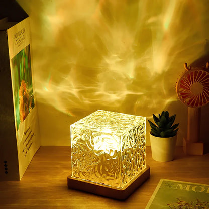 Lampka nocna kostka Efekt zorzy polarnej zmiana kolorów