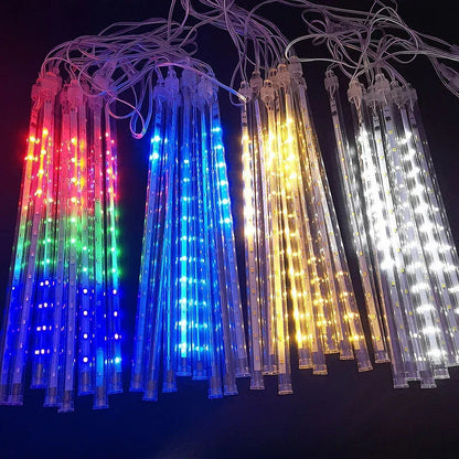 Lampki LED Zewnętrzne Efekt Deszczu Meteorytów do Ogrodu i Tarasu