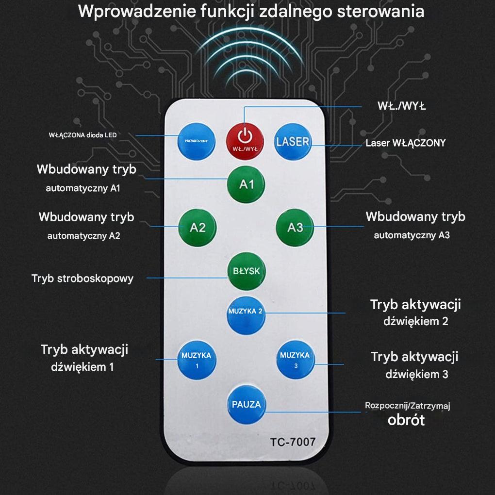 Laserowe światło dyskotekowe 2 w 1