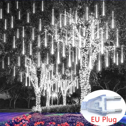 Lampki LED z efektem deszczu meteorów