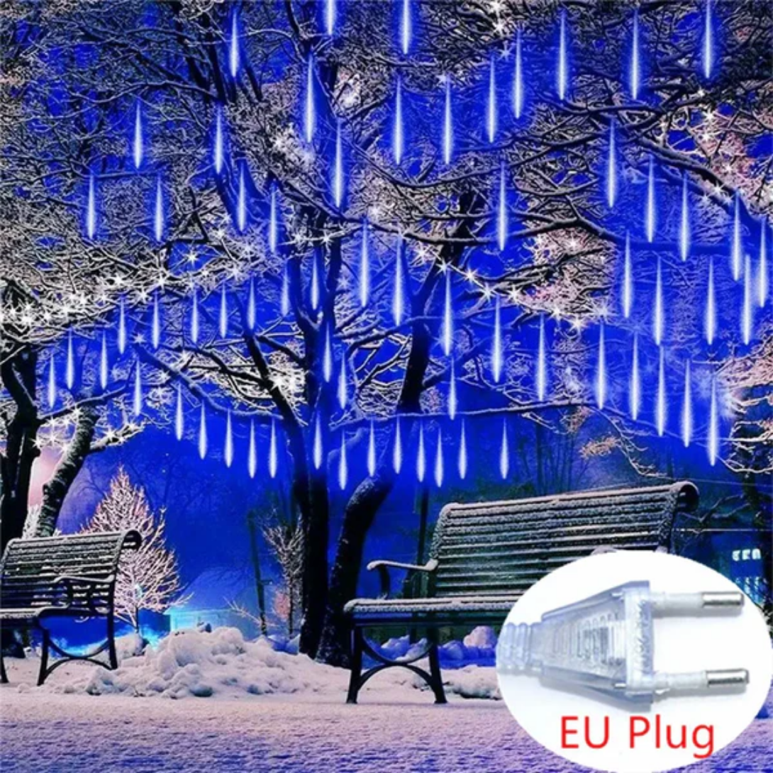 Lampki LED z efektem deszczu meteorów