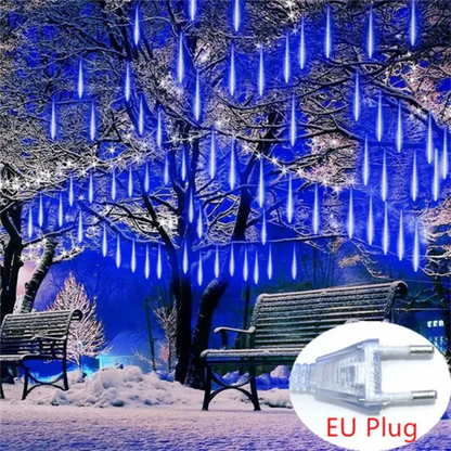 Lampki LED z efektem deszczu meteorów