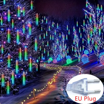 Lampki LED z efektem deszczu meteorów