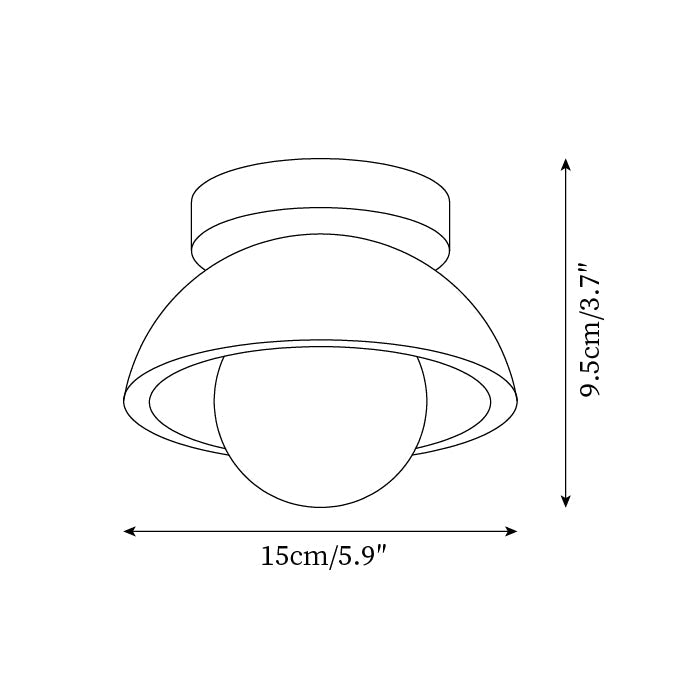 Luksusowa lampa sufitowa z kamienia piedra z opalowym kloszem