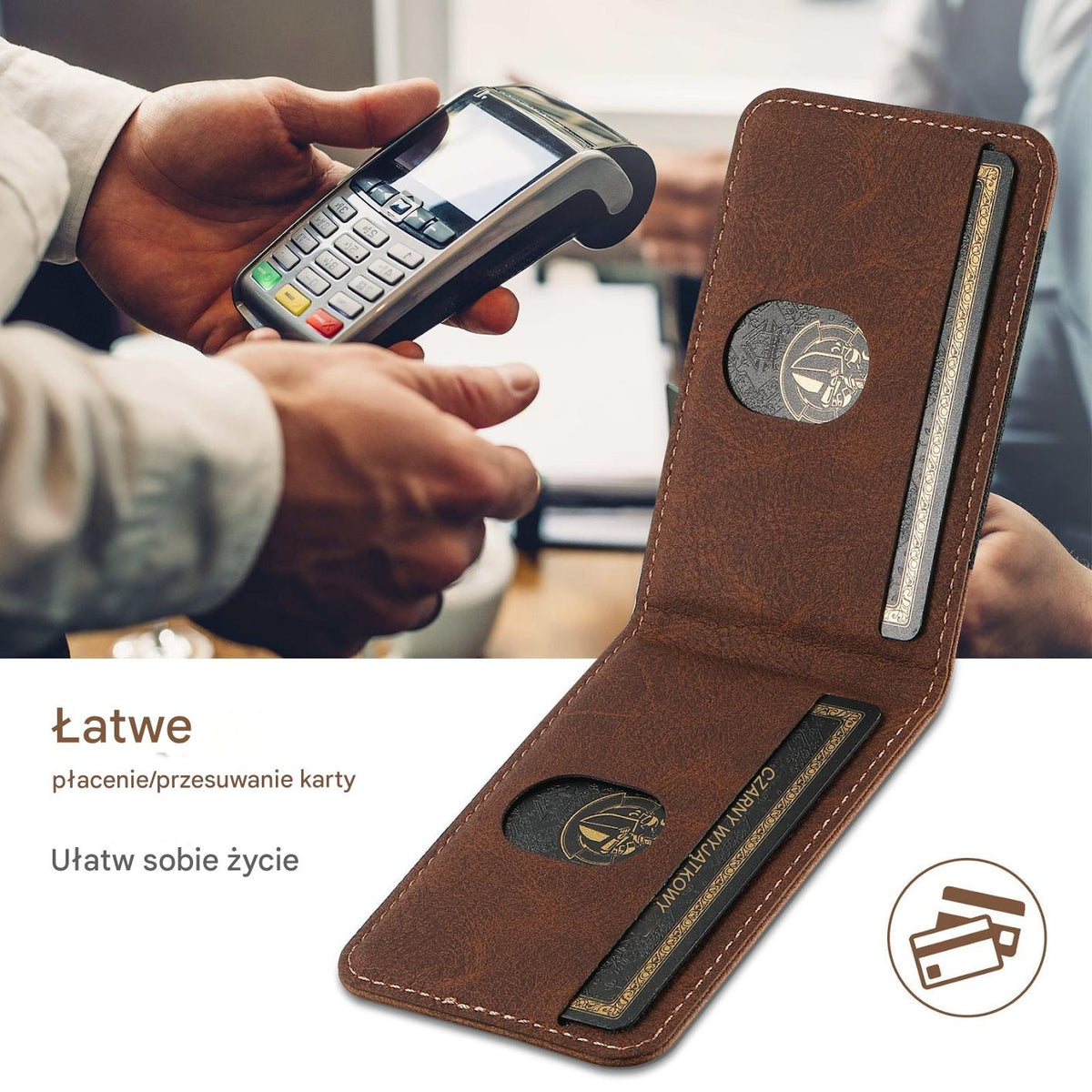 Etui na telefon z miejscem na karty