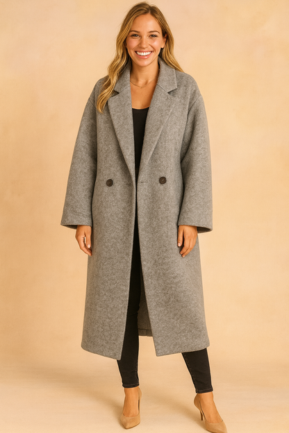 Marcelline | Dwurzędowy Oversize Płaszcz Damski