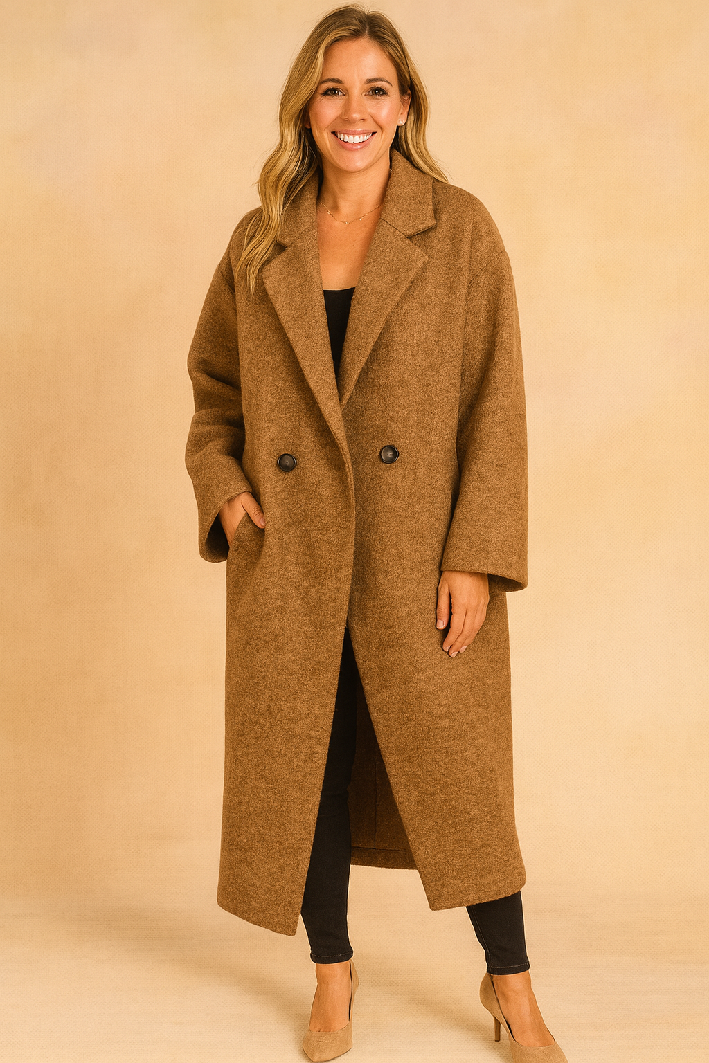 Marcelline | Dwurzędowy Oversize Płaszcz Damski