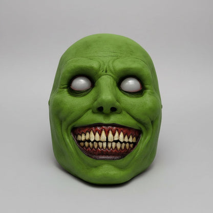 Maska na Halloween Demon Przerażający Uśmiech Lateksowa Pełnotwarzowa z Elastycznym Paskiem
