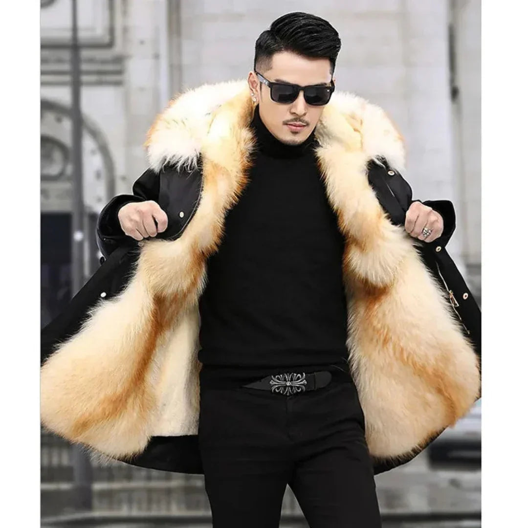 Męska Kurtka Zimowa Parka Bartosz z Kapturem - Ciepło i Styl