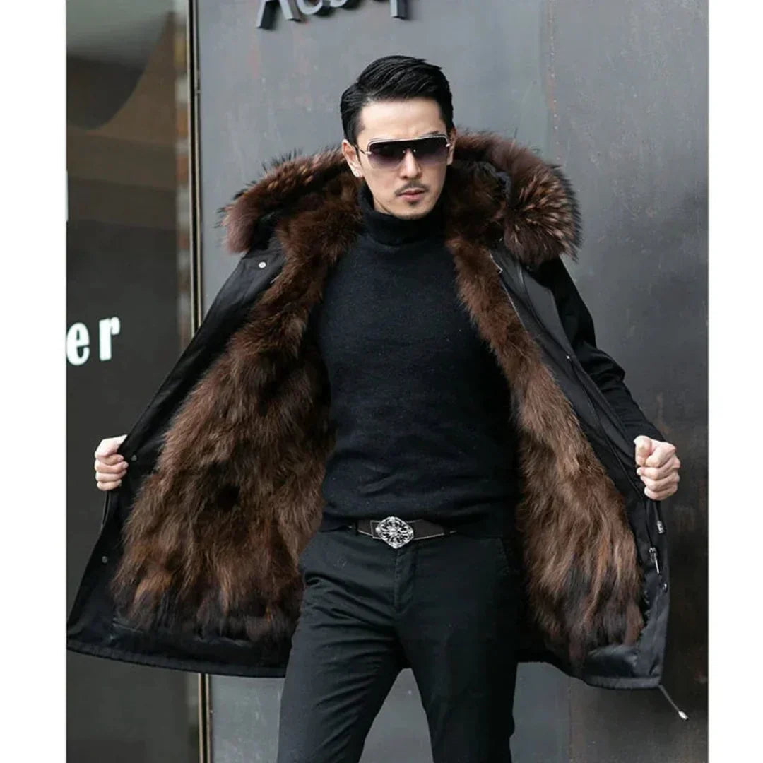 Męska Kurtka Zimowa Parka Bartosz z Kapturem - Ciepło i Styl