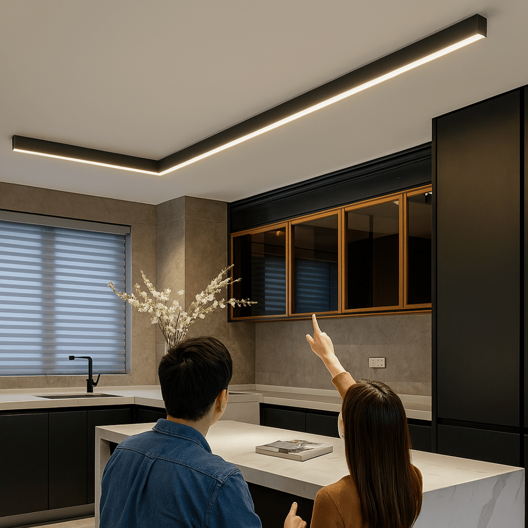 Minimalistyczna jasna skandynawska lampa sufitowa LED do domu