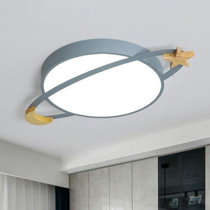 Minimalistyczna okrągła lampa sufitowa LED do sypialni i salonów