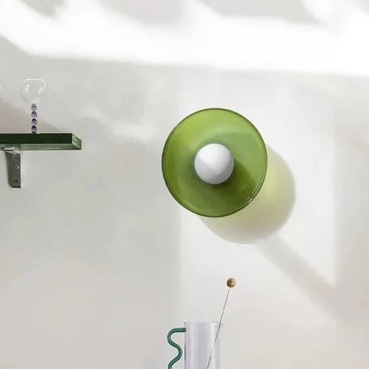 Minimalistyczna skandynawska lampa sufitowa LED ze szkła