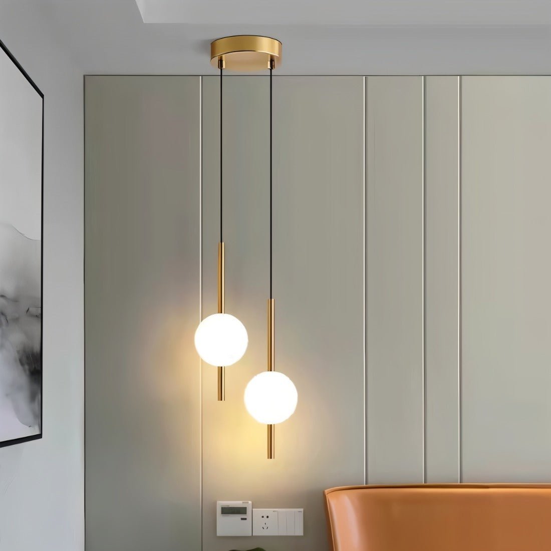 Minimalistyczna wisząca lampa sufitowa LED w stylu skandynawskim z regulowaną długością