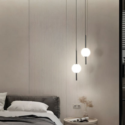 Minimalistyczna wisząca lampa sufitowa LED w stylu skandynawskim z regulowaną długością