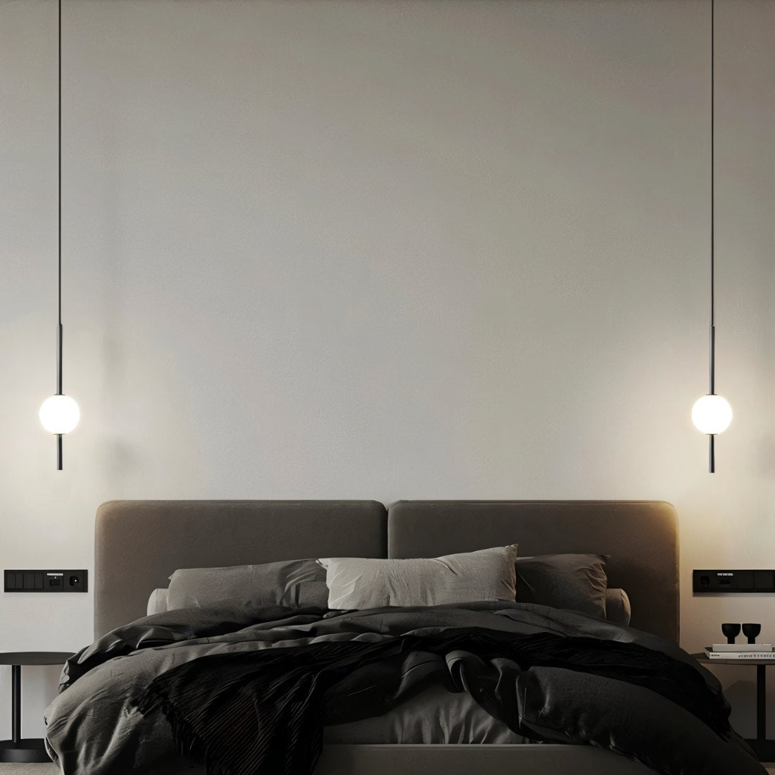 Minimalistyczna wisząca lampa sufitowa LED w stylu skandynawskim z regulowaną długością