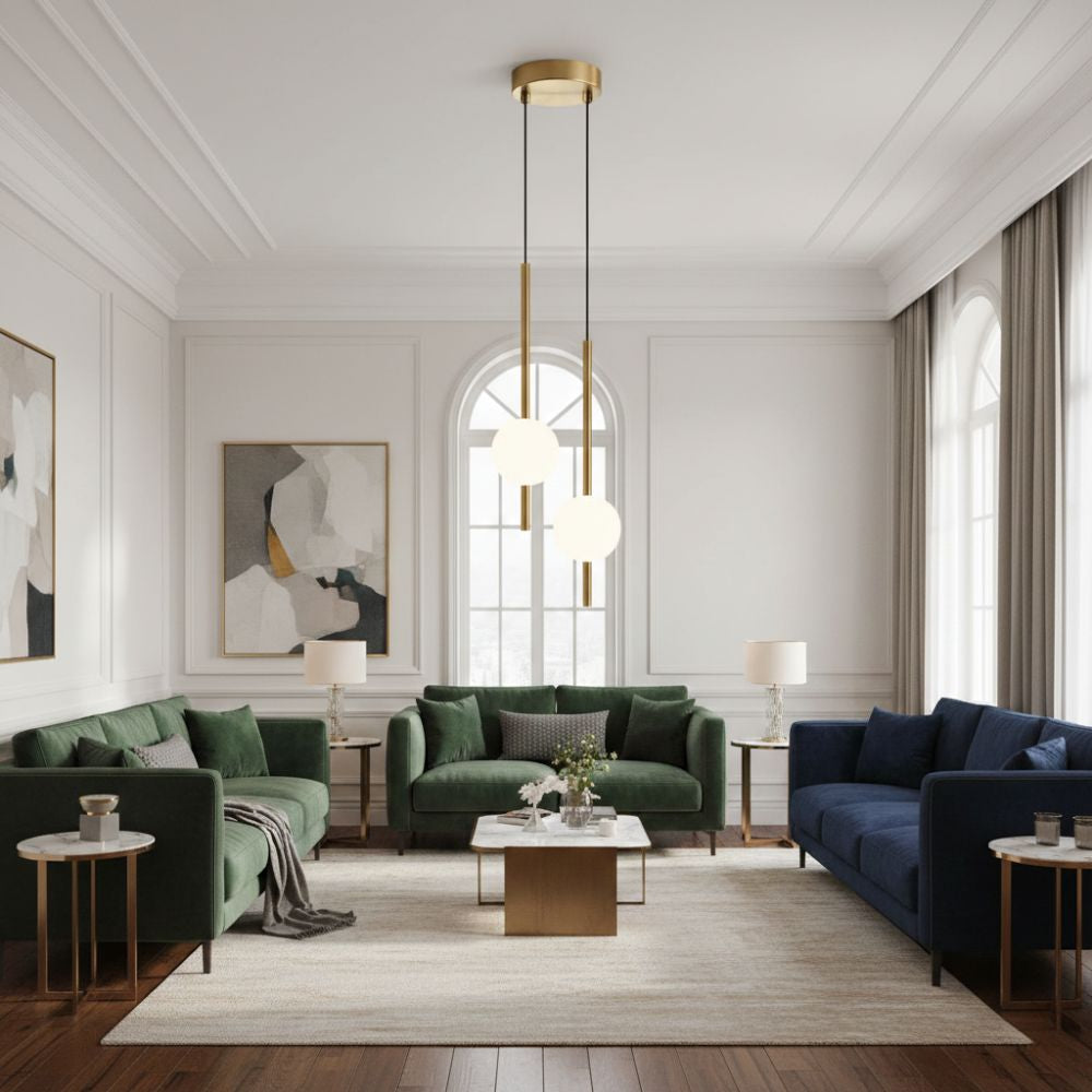 Minimalistyczna wisząca lampa sufitowa LED w stylu skandynawskim z regulowaną długością