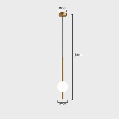 Minimalistyczna wisząca lampa sufitowa LED w stylu skandynawskim z regulowaną długością