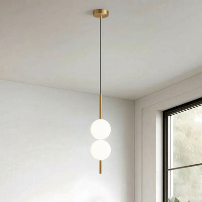 Minimalistyczna wisząca lampa sufitowa LED w stylu skandynawskim z regulowaną długością